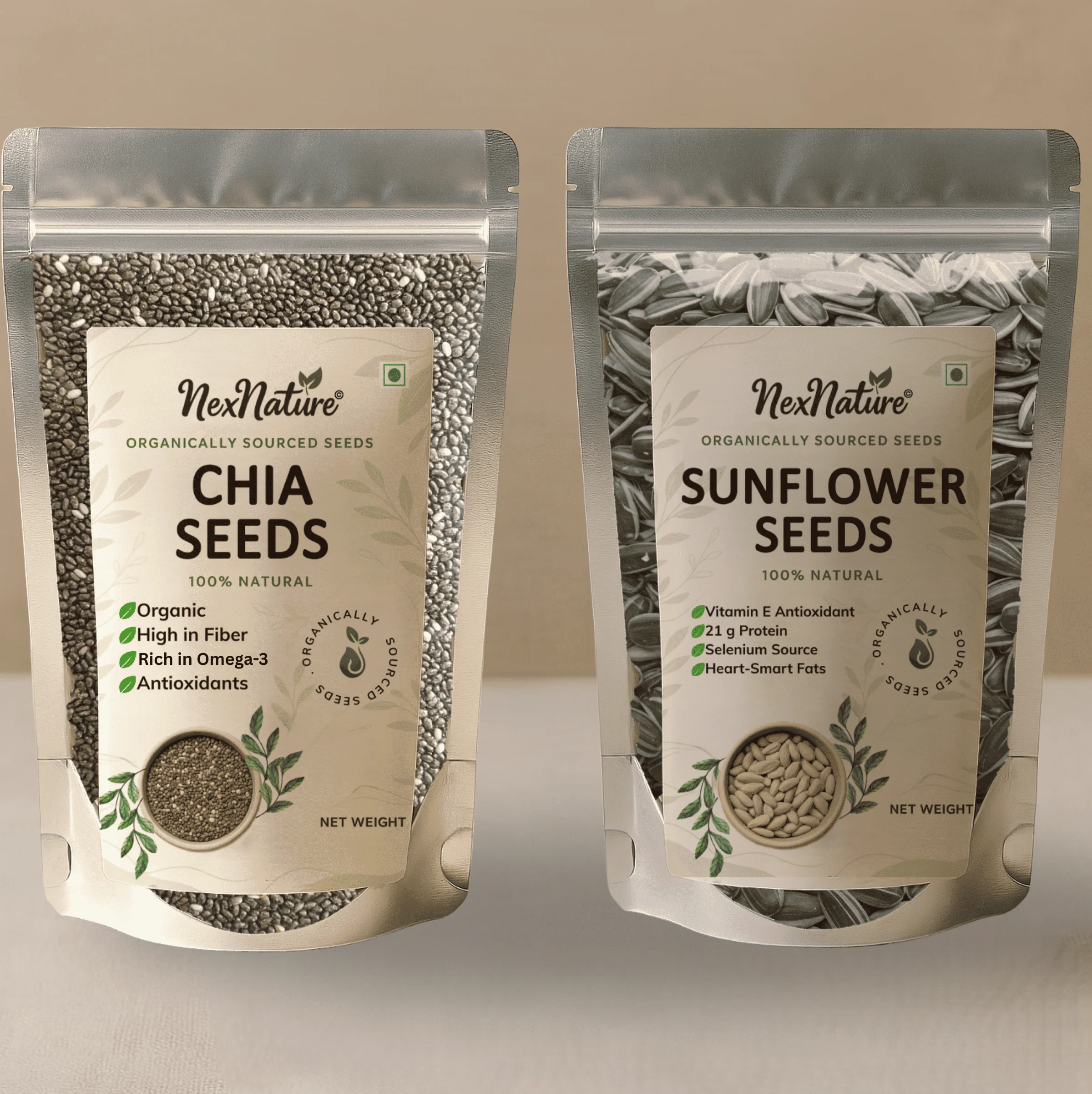 Sunflower Seeds and Chia Seeds combo