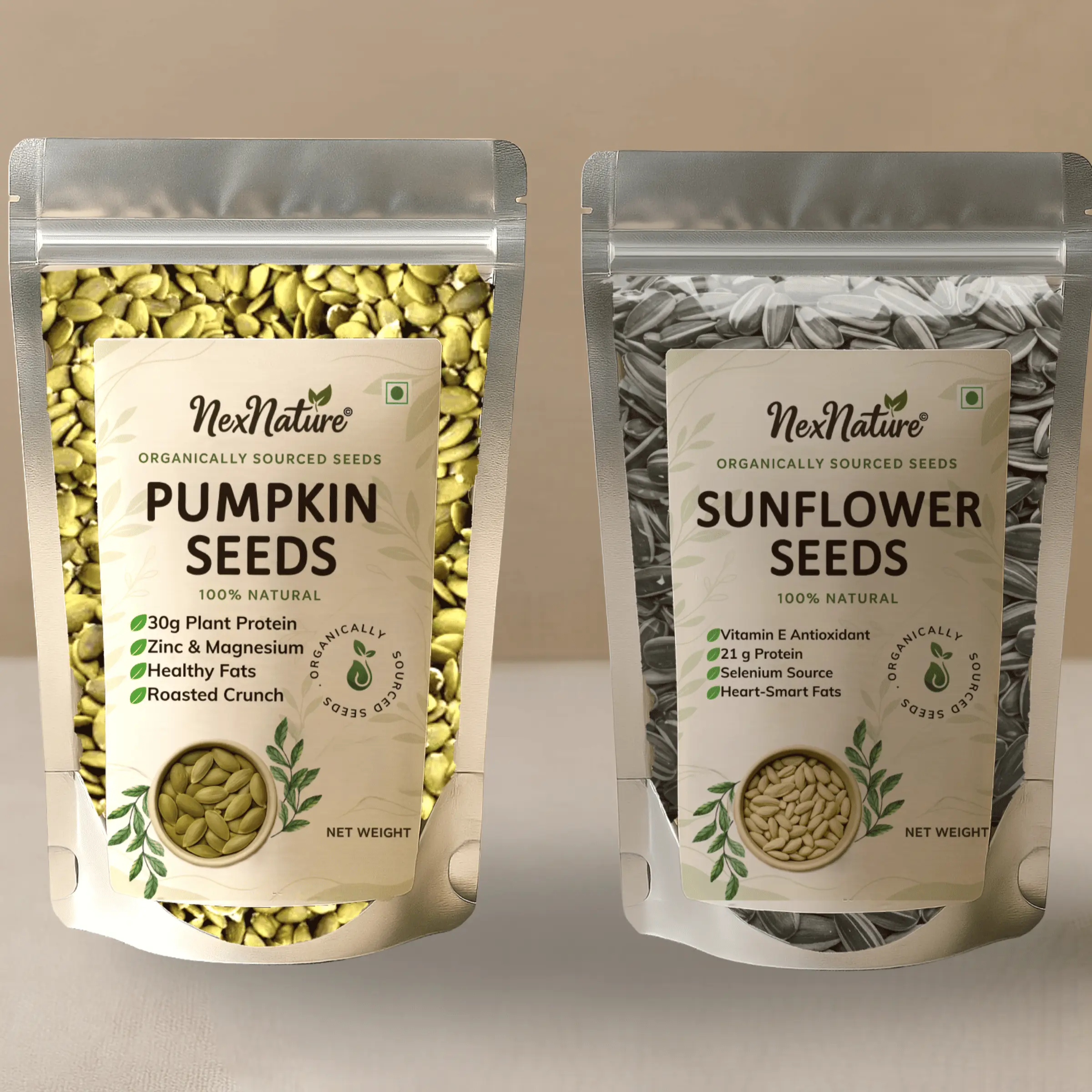 Pumpkin Seeds and Sunflower Seeds Combo